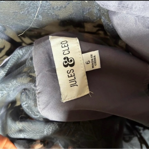 David’s Bridal Blue Tulle Prom Dress - Picture 7 of 9